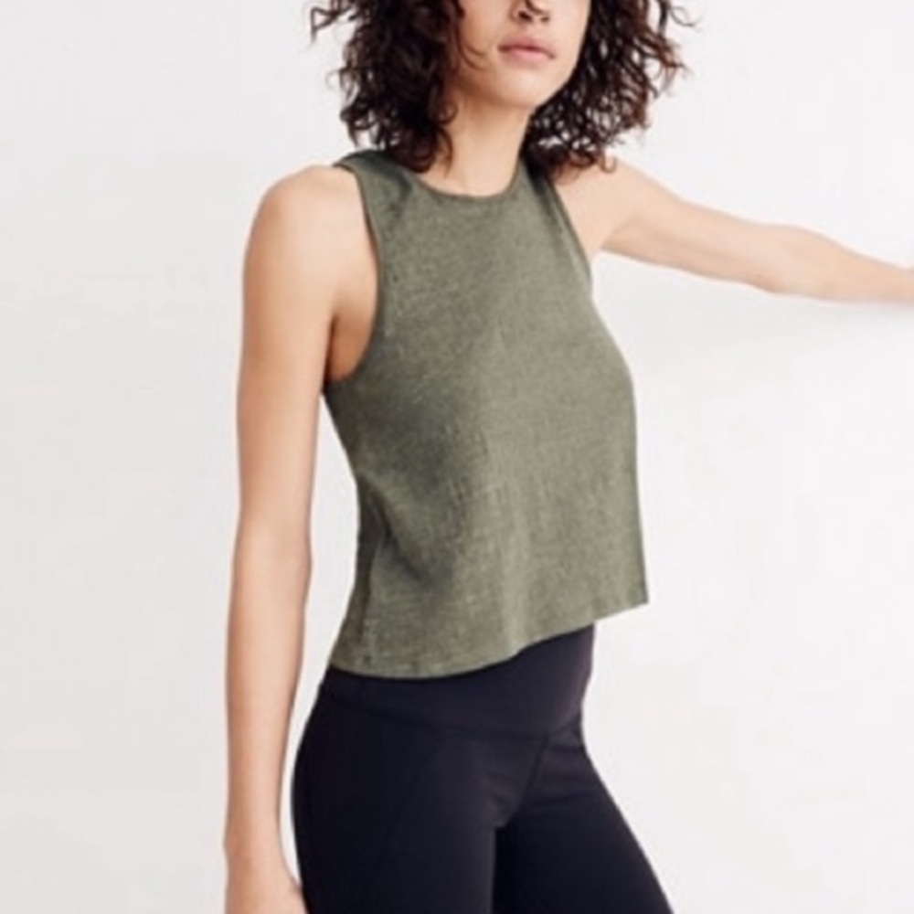Olive green mile(s) by Madewell top, xxs